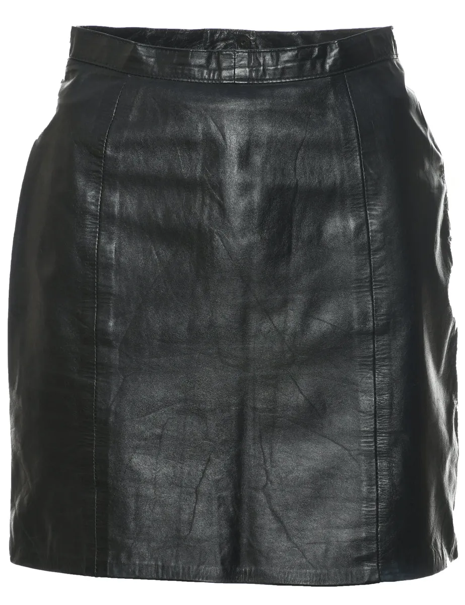 Leather Pencil Skirt - S