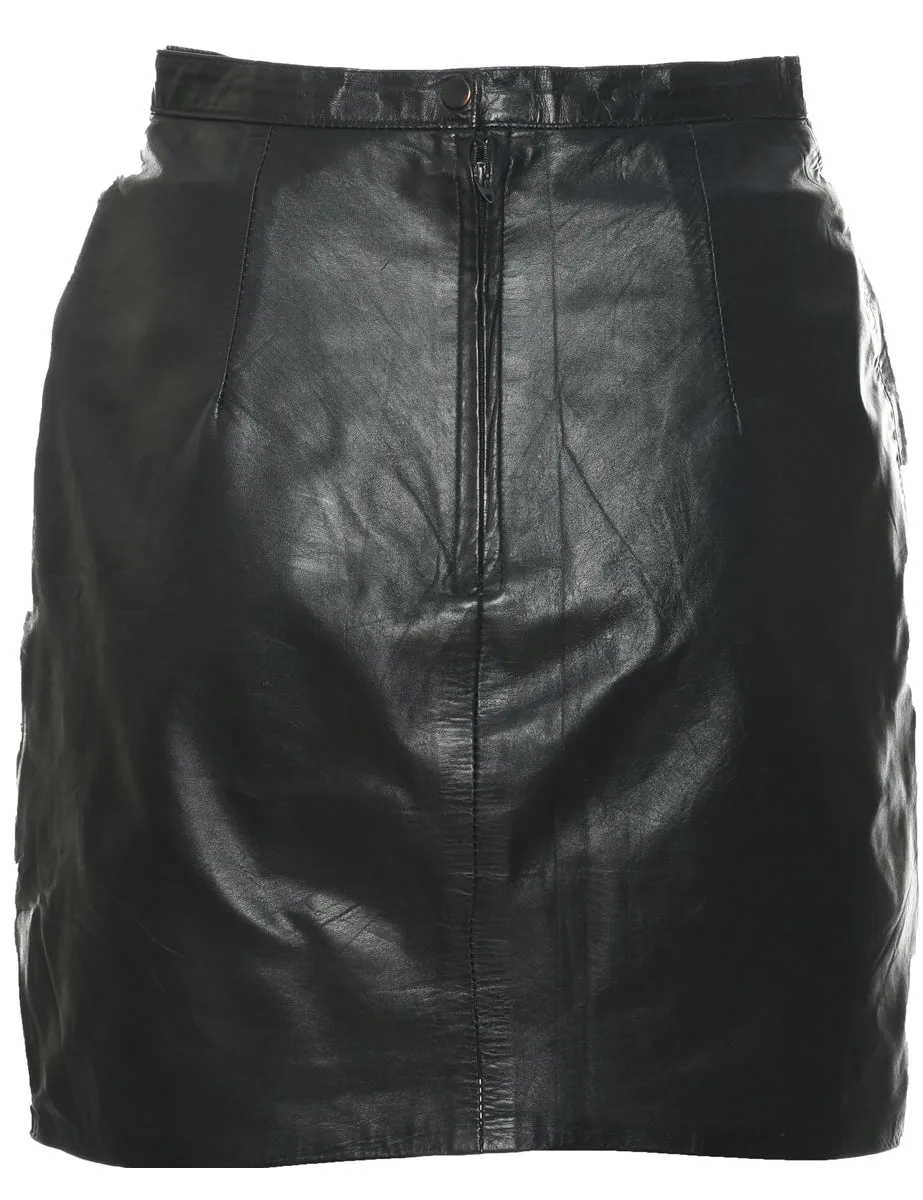 Leather Pencil Skirt - S