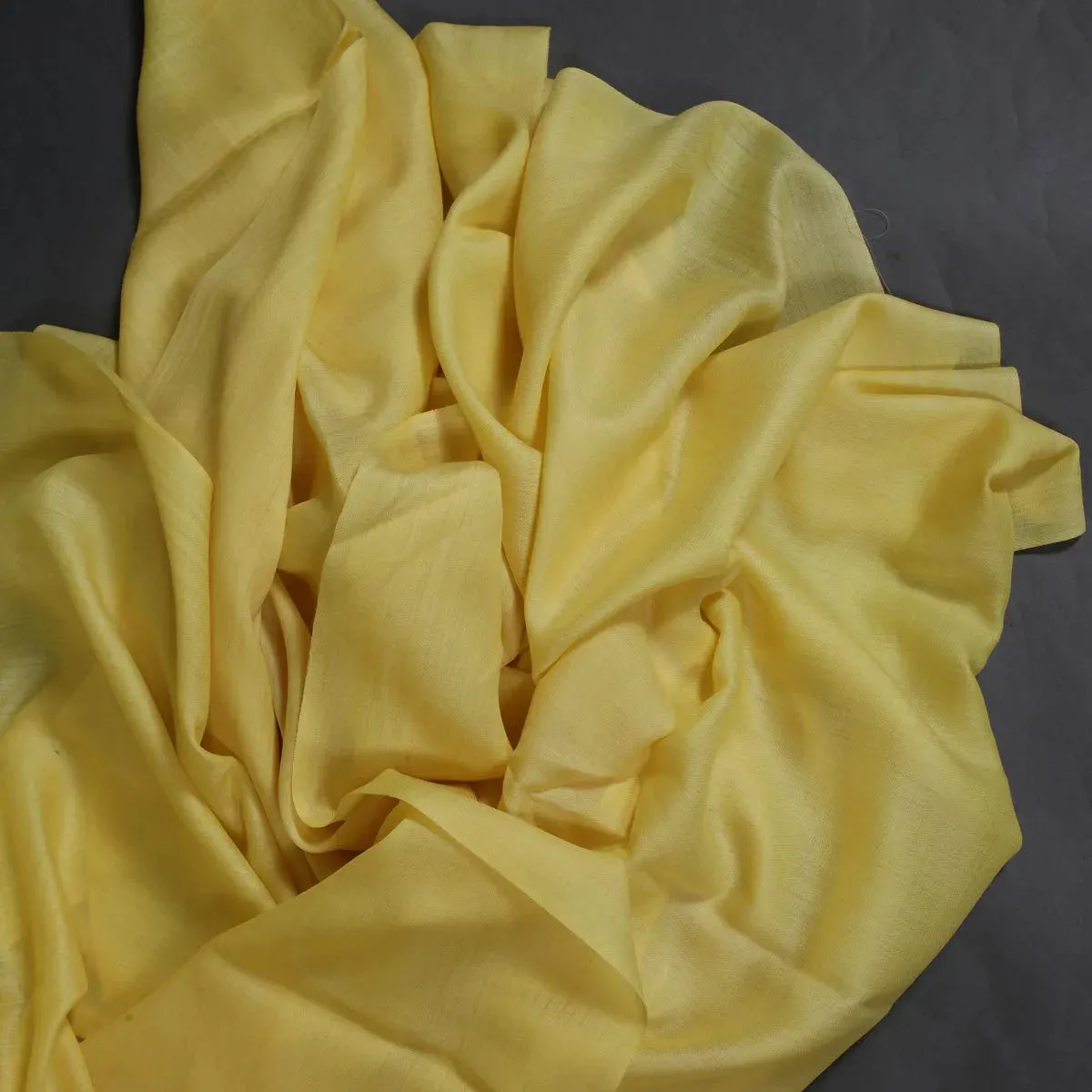 Lemon Yellow GI Certified Handwoven Pashmina Stole