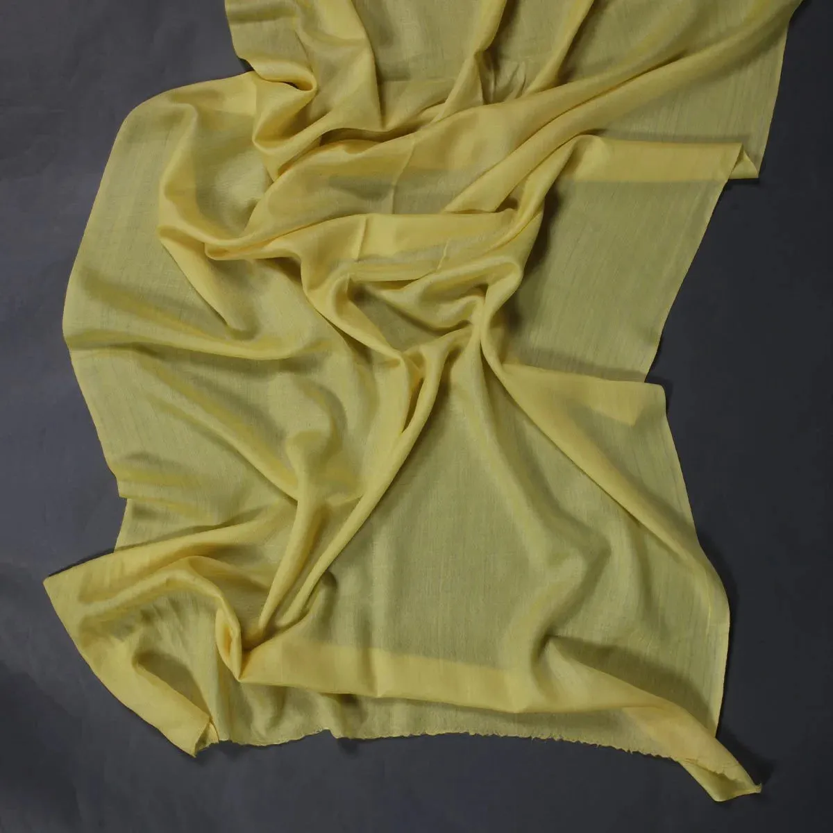 Lemon Yellow GI Certified Handwoven Pashmina Stole