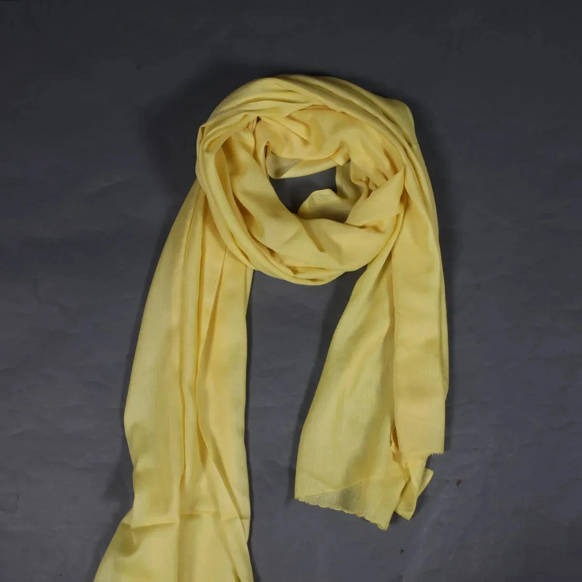 Lemon Yellow GI Certified Handwoven Pashmina Stole