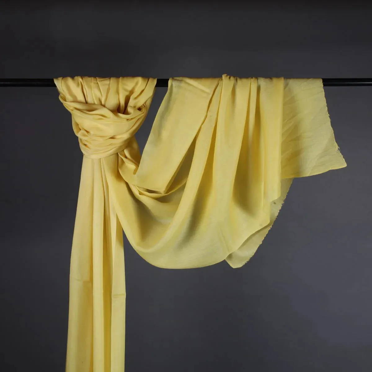 Lemon Yellow GI Certified Handwoven Pashmina Stole