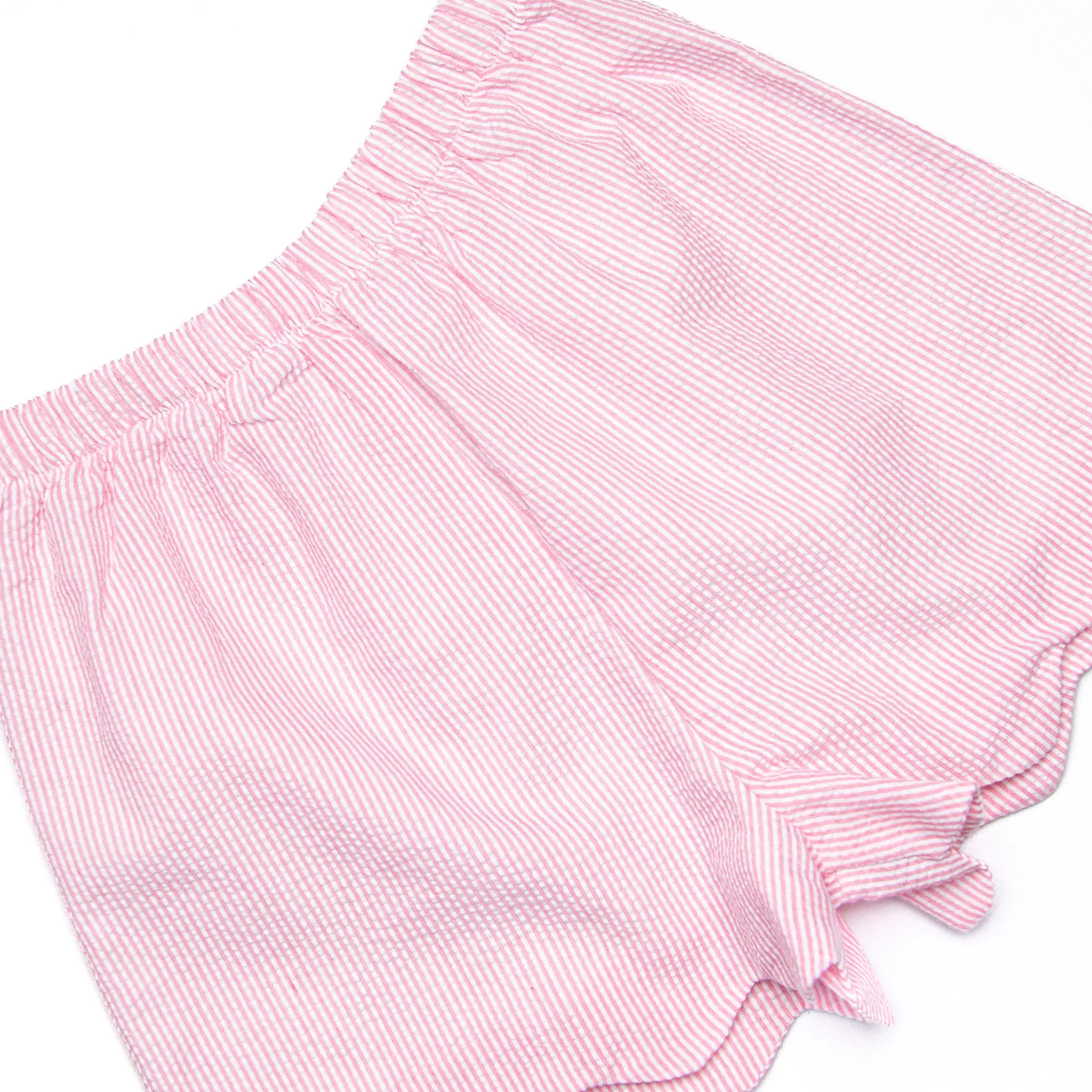 Lemonade Lady Ruffle Short Set, Pink
