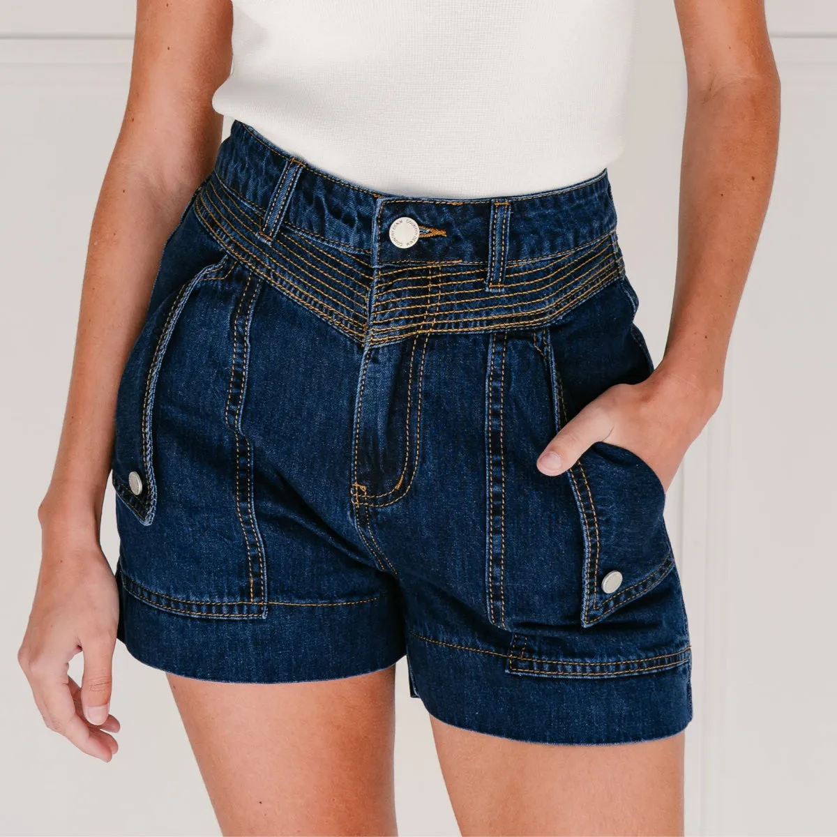 Lenny Denim Shorts (Indigo)