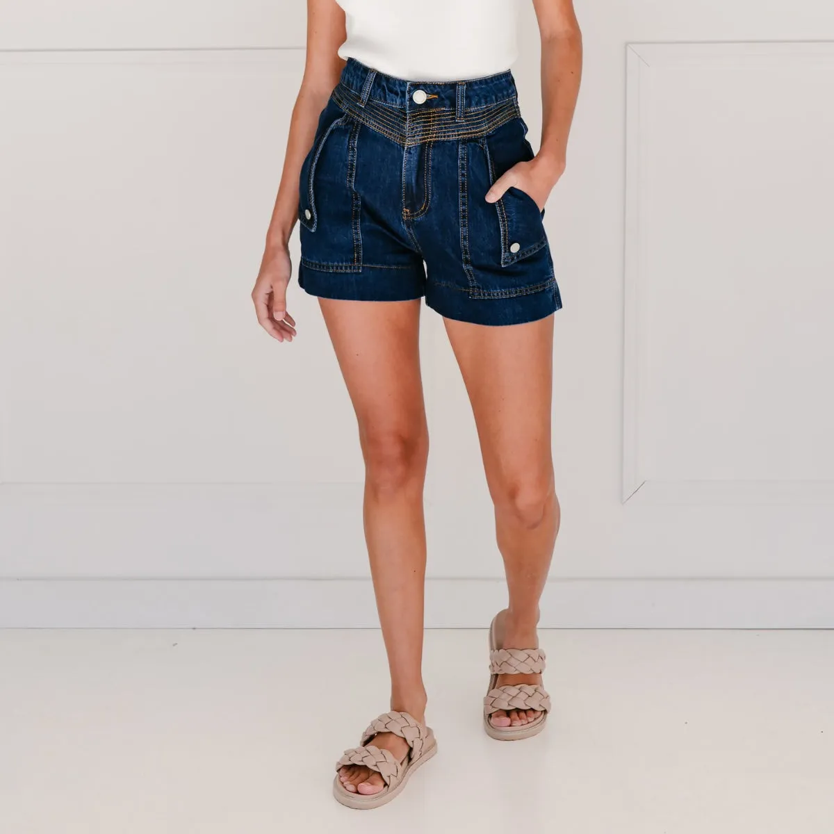 Lenny Denim Shorts (Indigo)