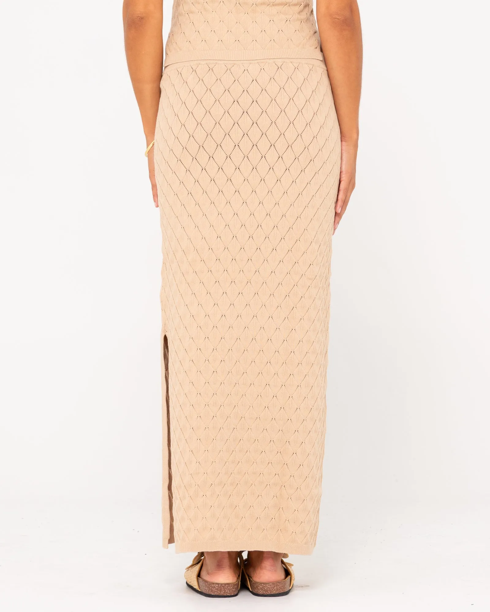 Leo Crotchet Knit Maxi Skirt
