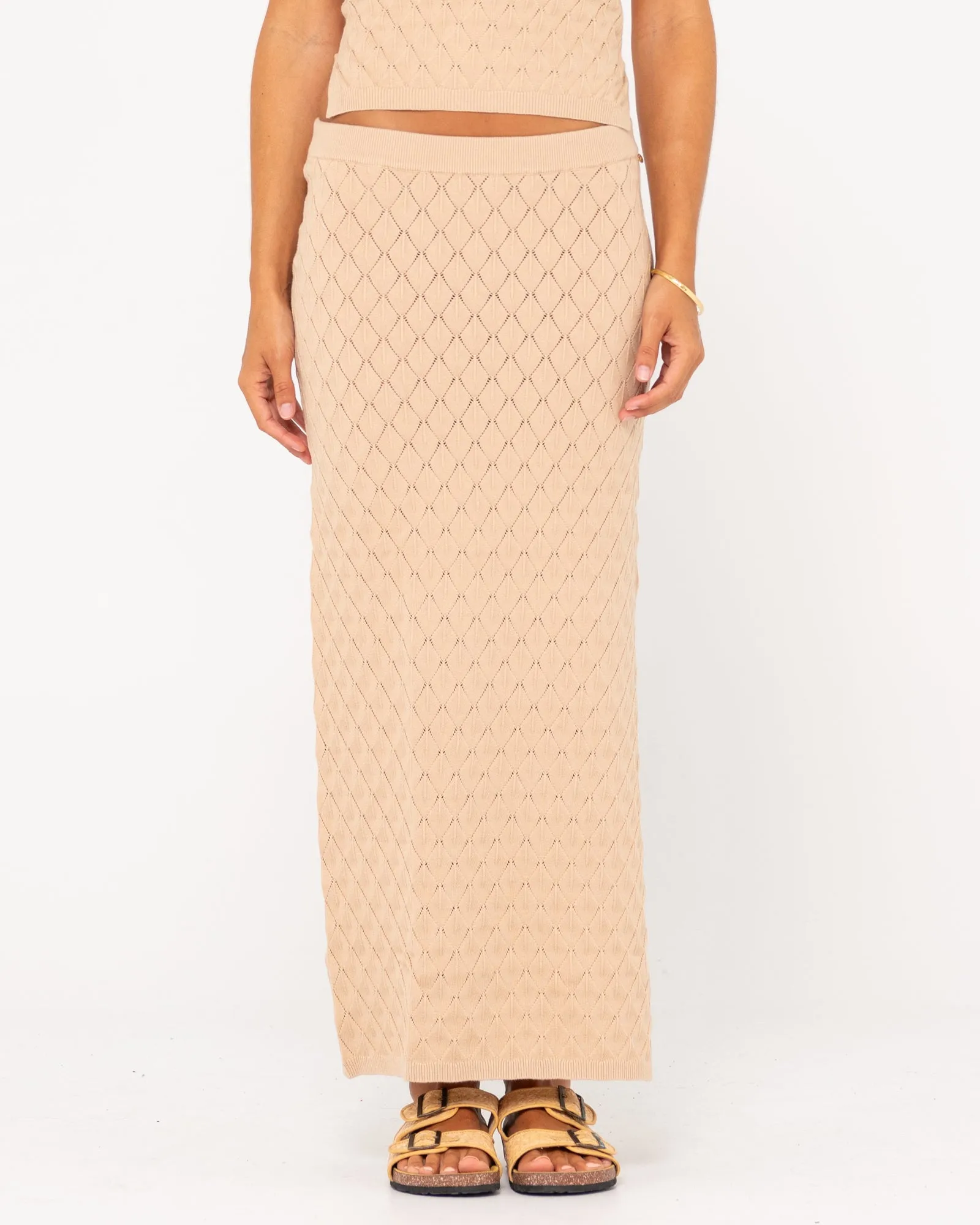 Leo Crotchet Knit Maxi Skirt