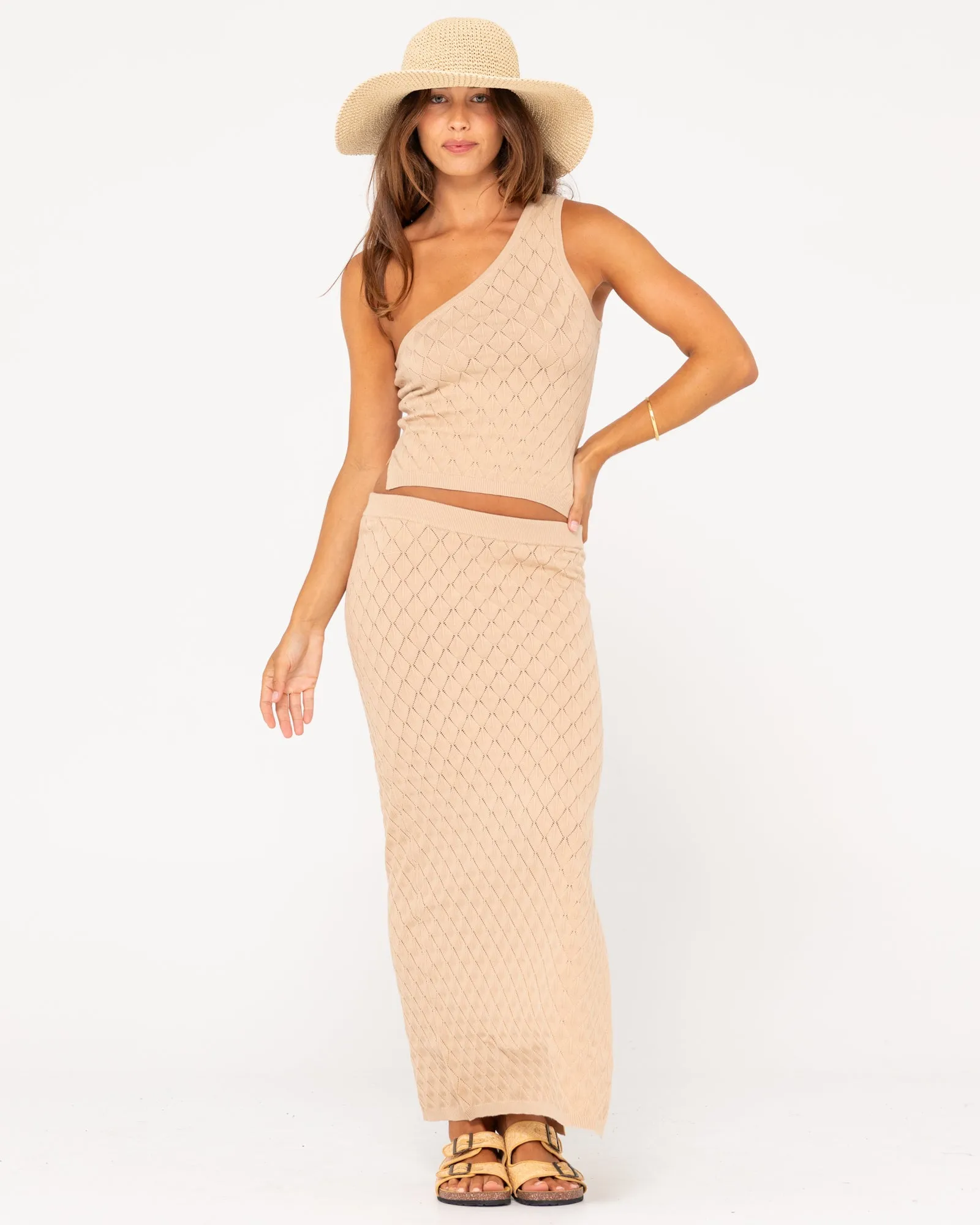 Leo Crotchet Knit Maxi Skirt