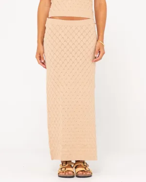 Leo Crotchet Knit Maxi Skirt