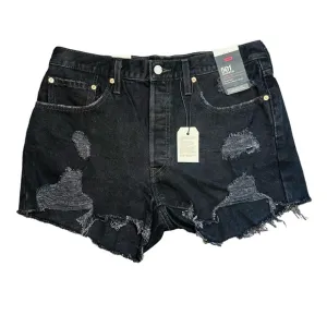 Levi's Black Denim 501 Shorts 31