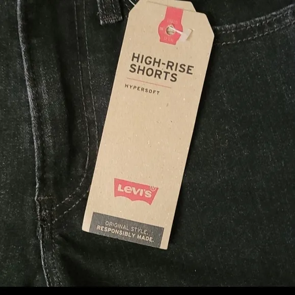 Levi's Black High Waist Denim Shorts Size 24