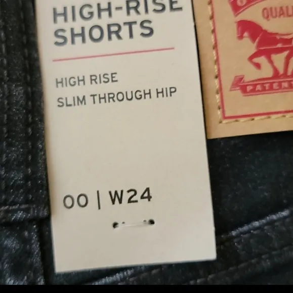 Levi's Black High Waist Denim Shorts Size 24