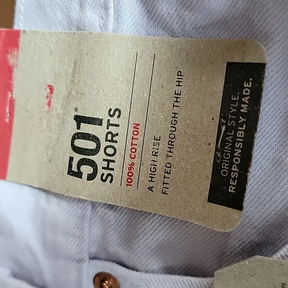 Levi's Purple 501 High Rise Denim Shorts Size 28
