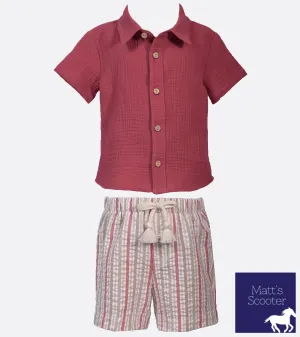Liam Seersucker Short Set