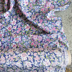 Liberty Fabrics Kensington Silk Crepe de Chine - White Garden C