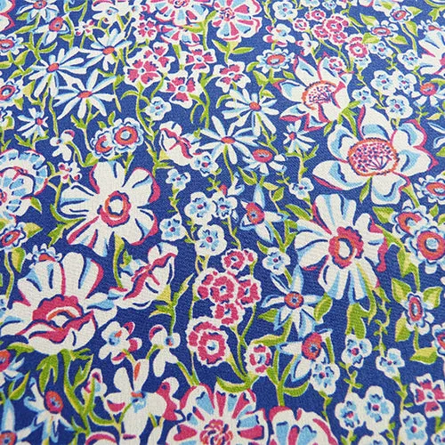 Liberty Fabrics Kensington Silk Crepe de Chine - White Garden C