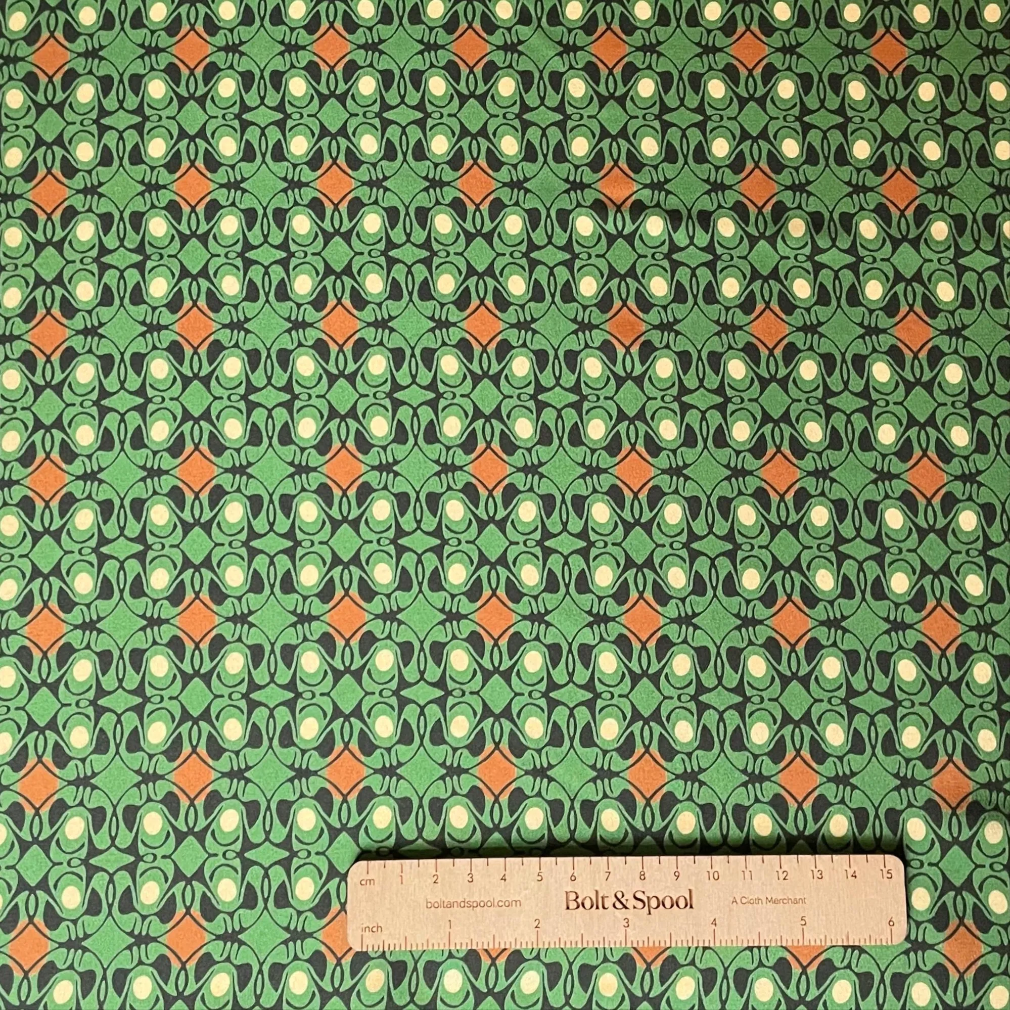Liberty Fabrics Retold 150th Anniversary Collection : Kensington Silk Crepe de Chine - Nouveau Brooch C