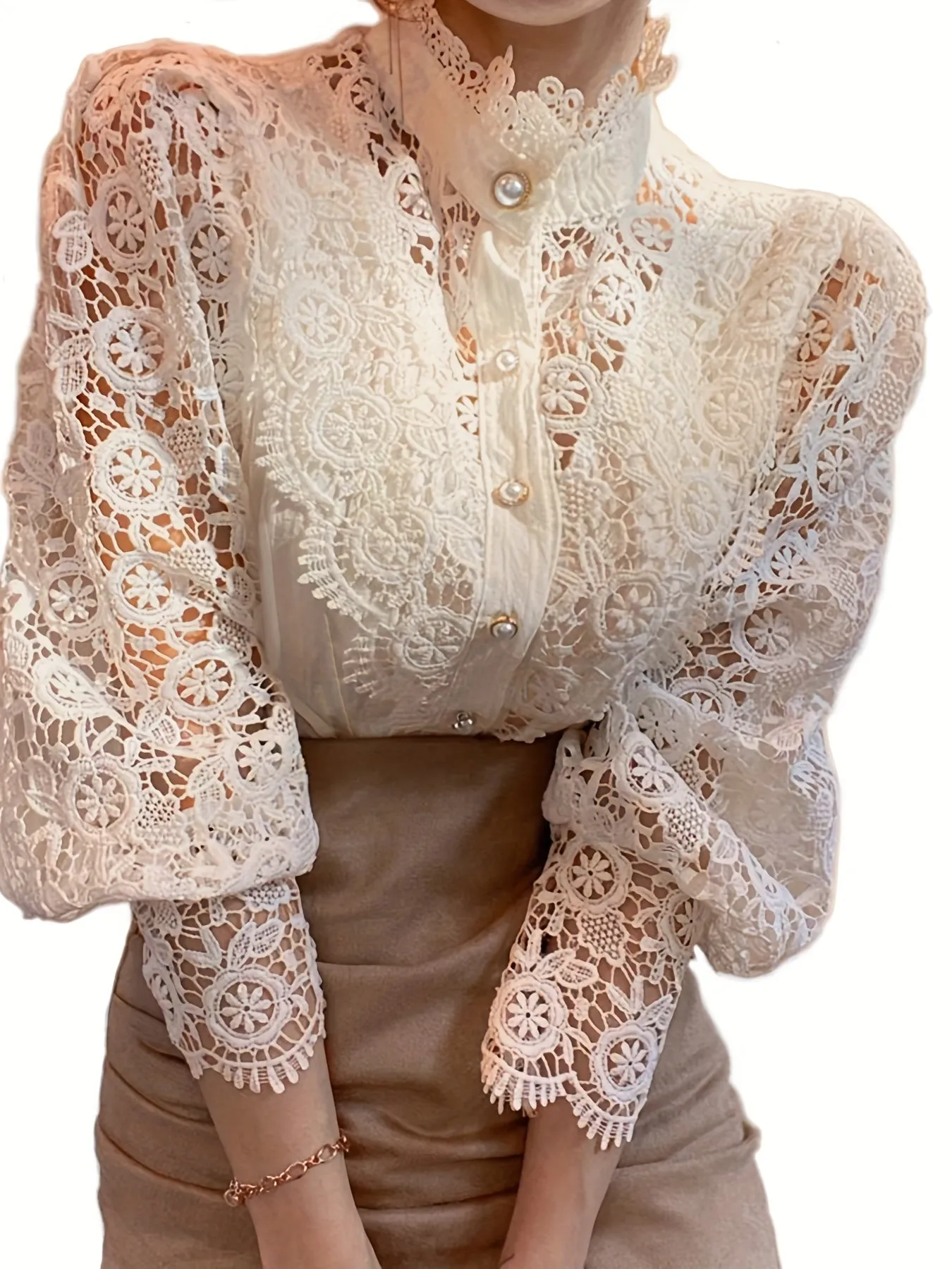 Liesbeth Blouse | Long Sleeve Lace Blouse