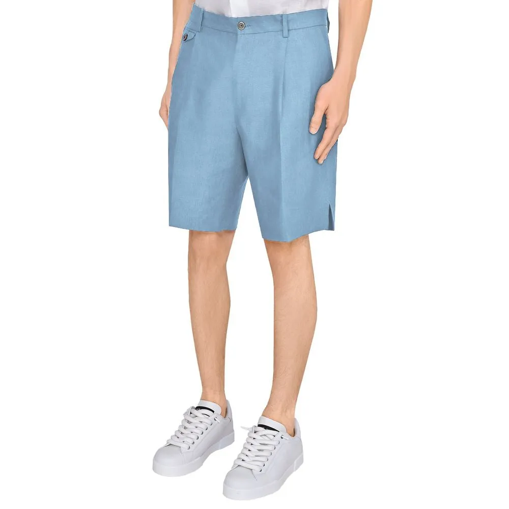 Light Blue Linen Short