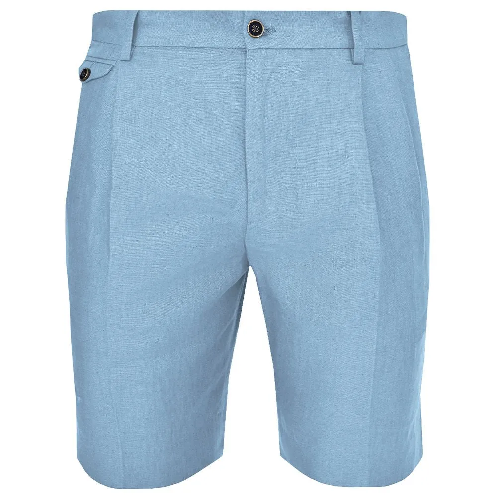 Light Blue Linen Short