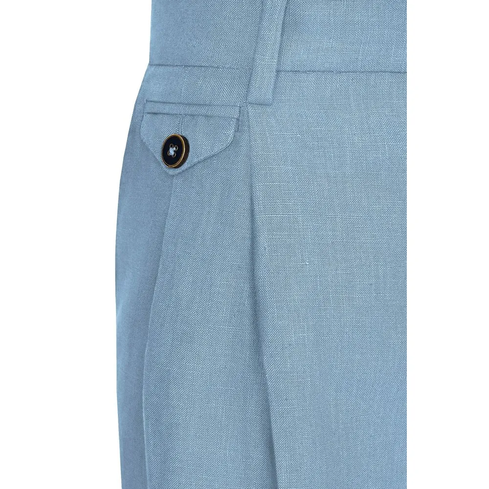Light Blue Linen Short