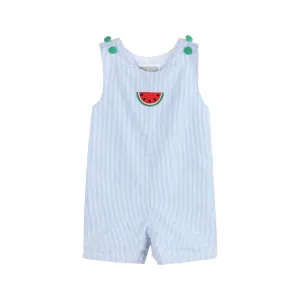 Lil Cactus Lt Blue Watermelon Shortalls