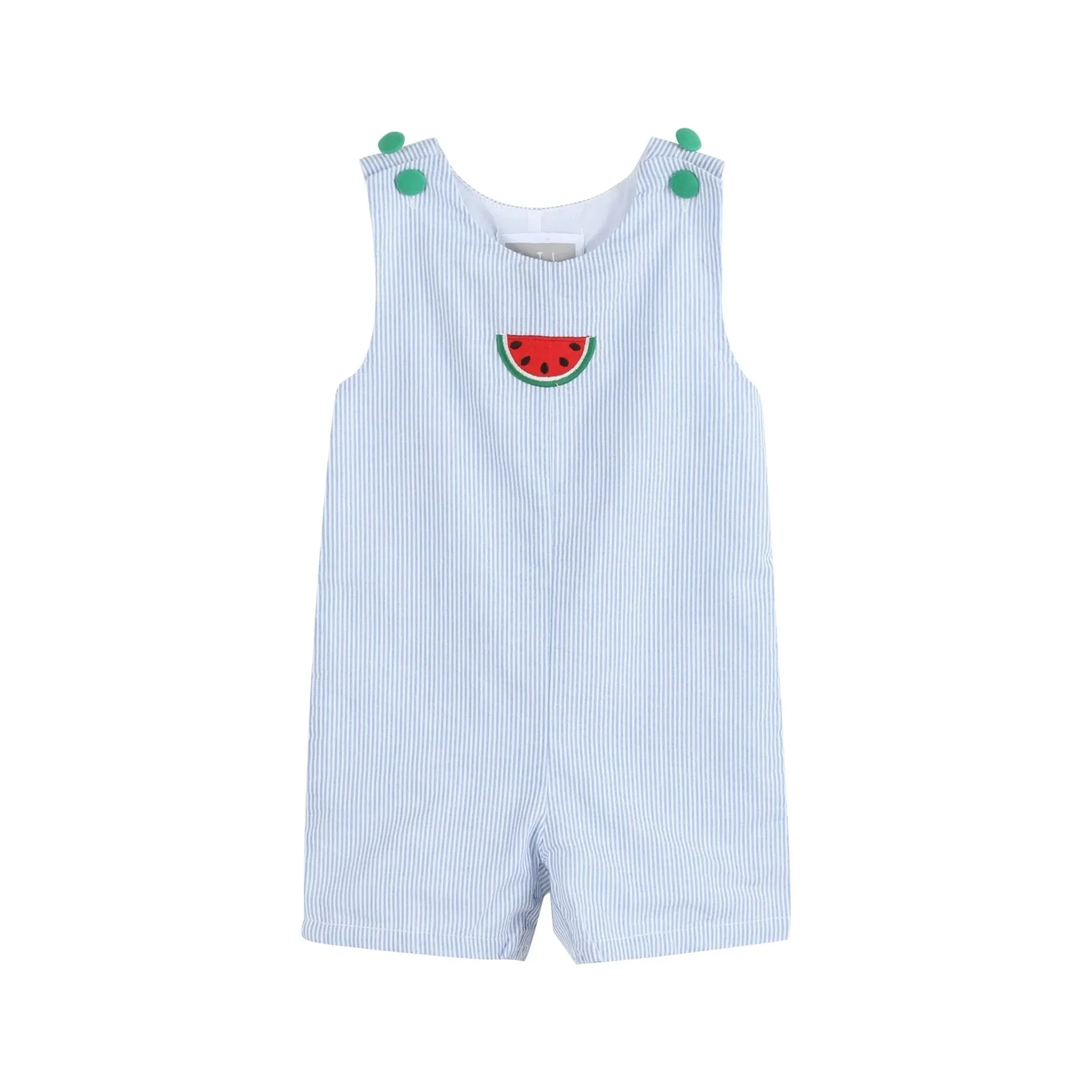 Lil Cactus Lt Blue Watermelon Shortalls