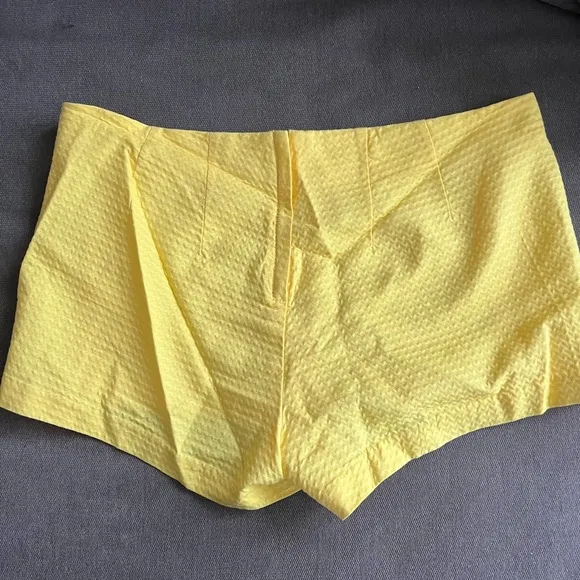 Lilly Pulitzer 8 Liza Sunglow Yellow Shorts Embroidered Back Zip