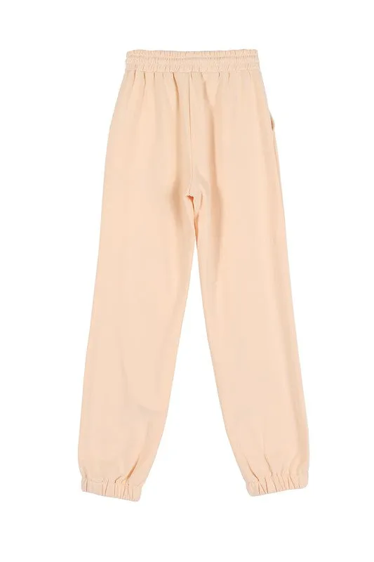 Lilou Cream sweat jogger pant
