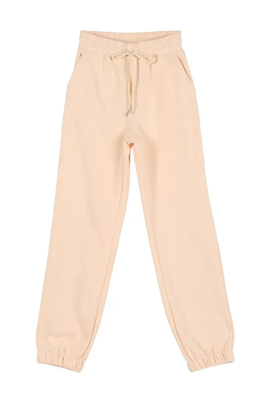 Lilou Cream sweat jogger pant