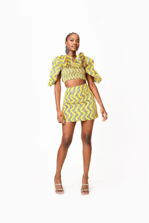 LILY African Print Mini Skirt