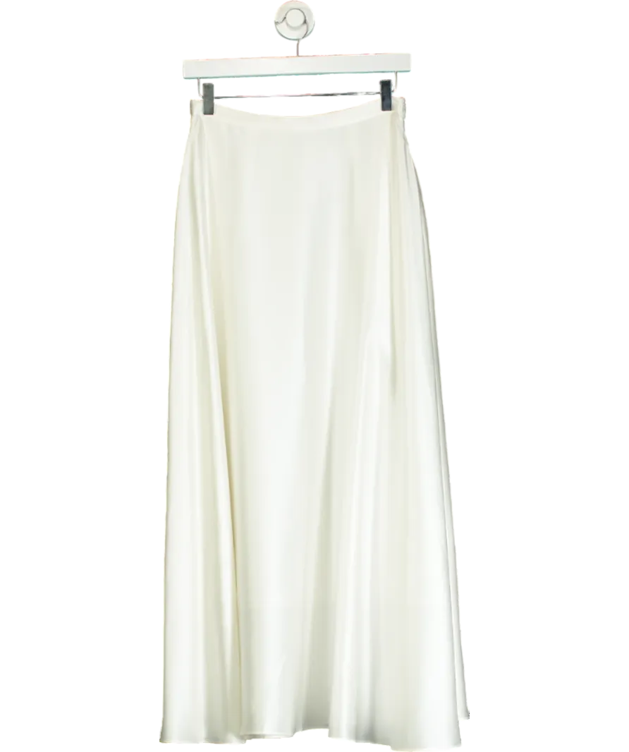 LilySilk White Amaranth Skirt UK 8