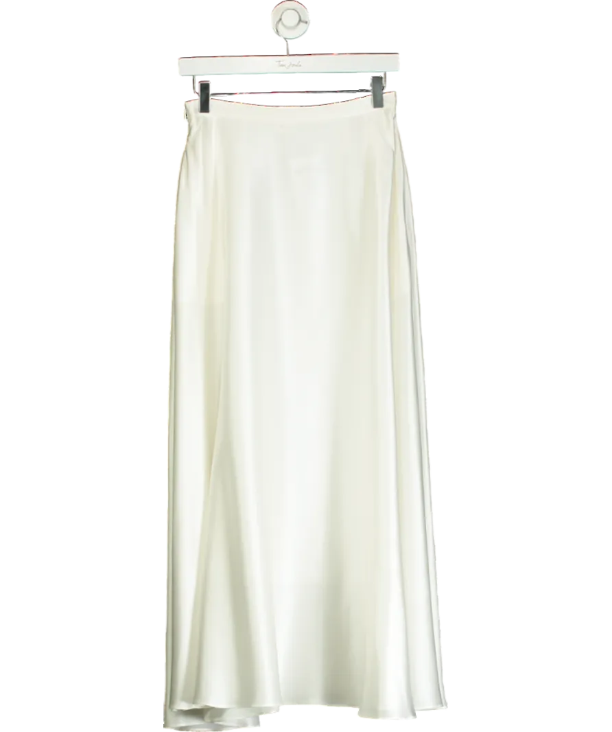 LilySilk White Amaranth Skirt UK 8