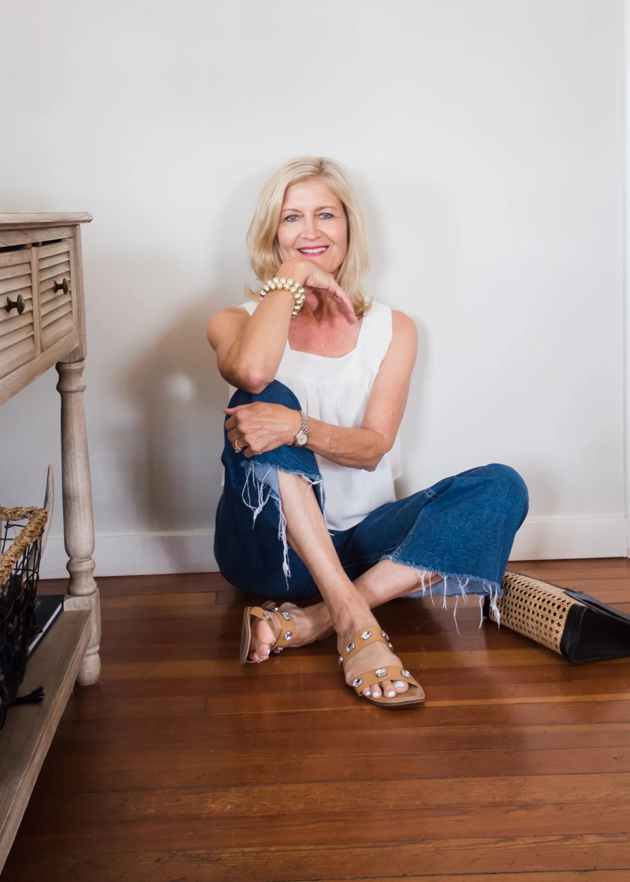Linen Breeze Square-Neck Blouse