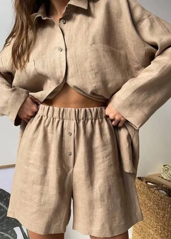 Linen District - Relaxed Shirt & Shorts Co-Ord Set