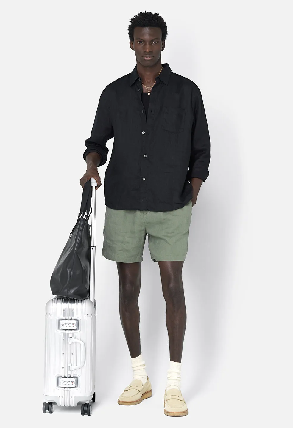 Linen Easy Short / Sage