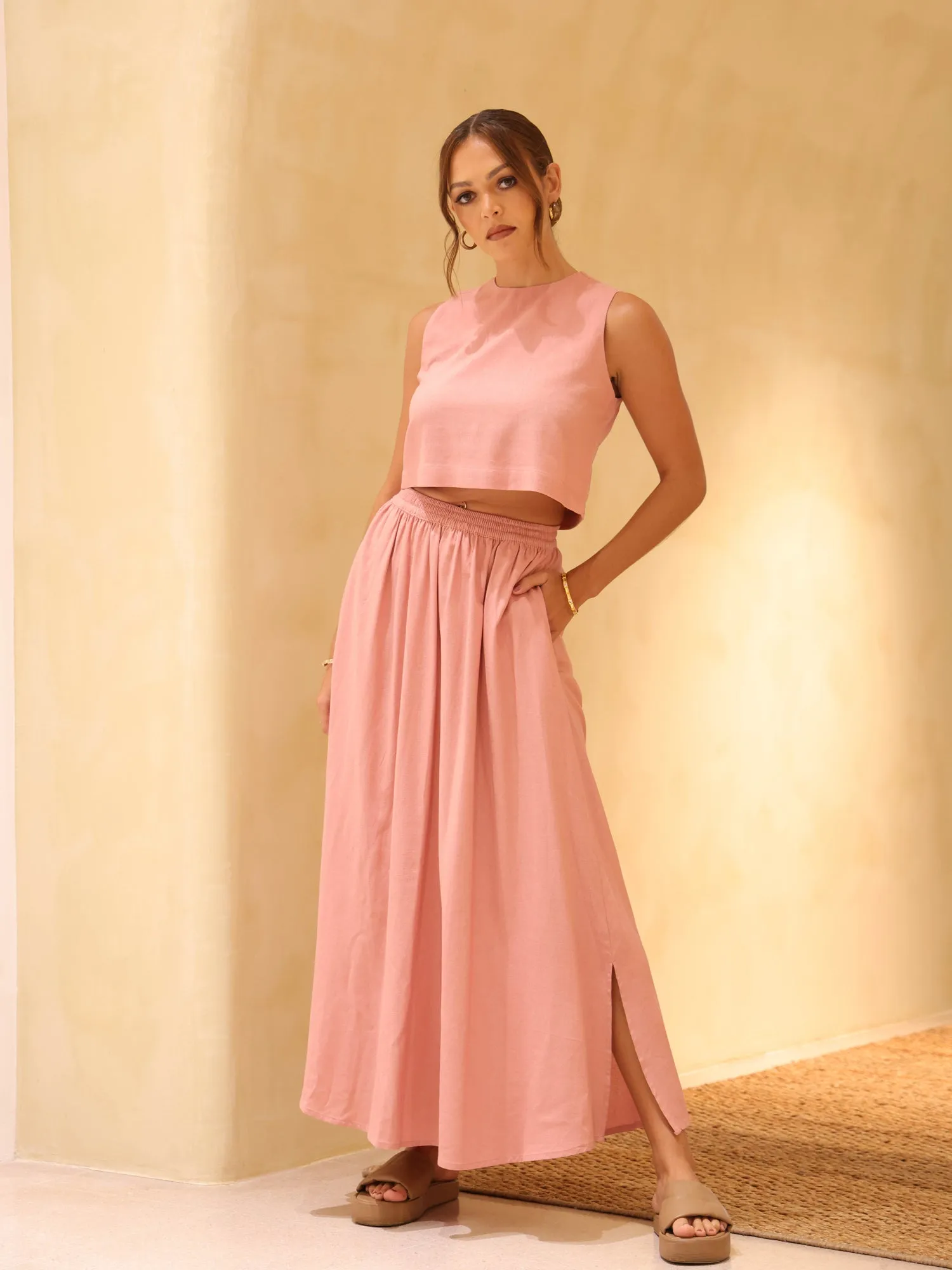 Linen Maxi Skirt