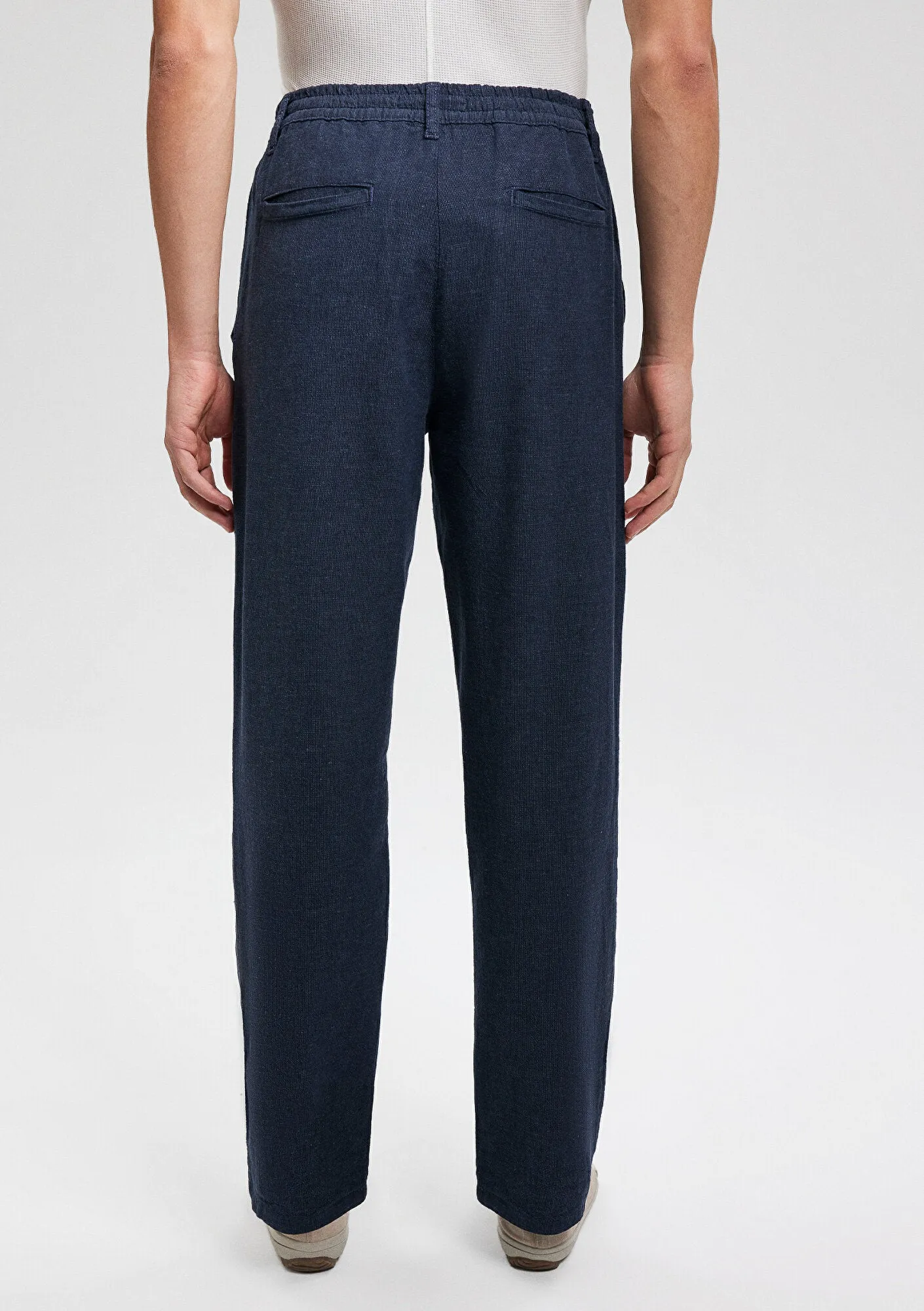 Linen Mix Blue Shorts