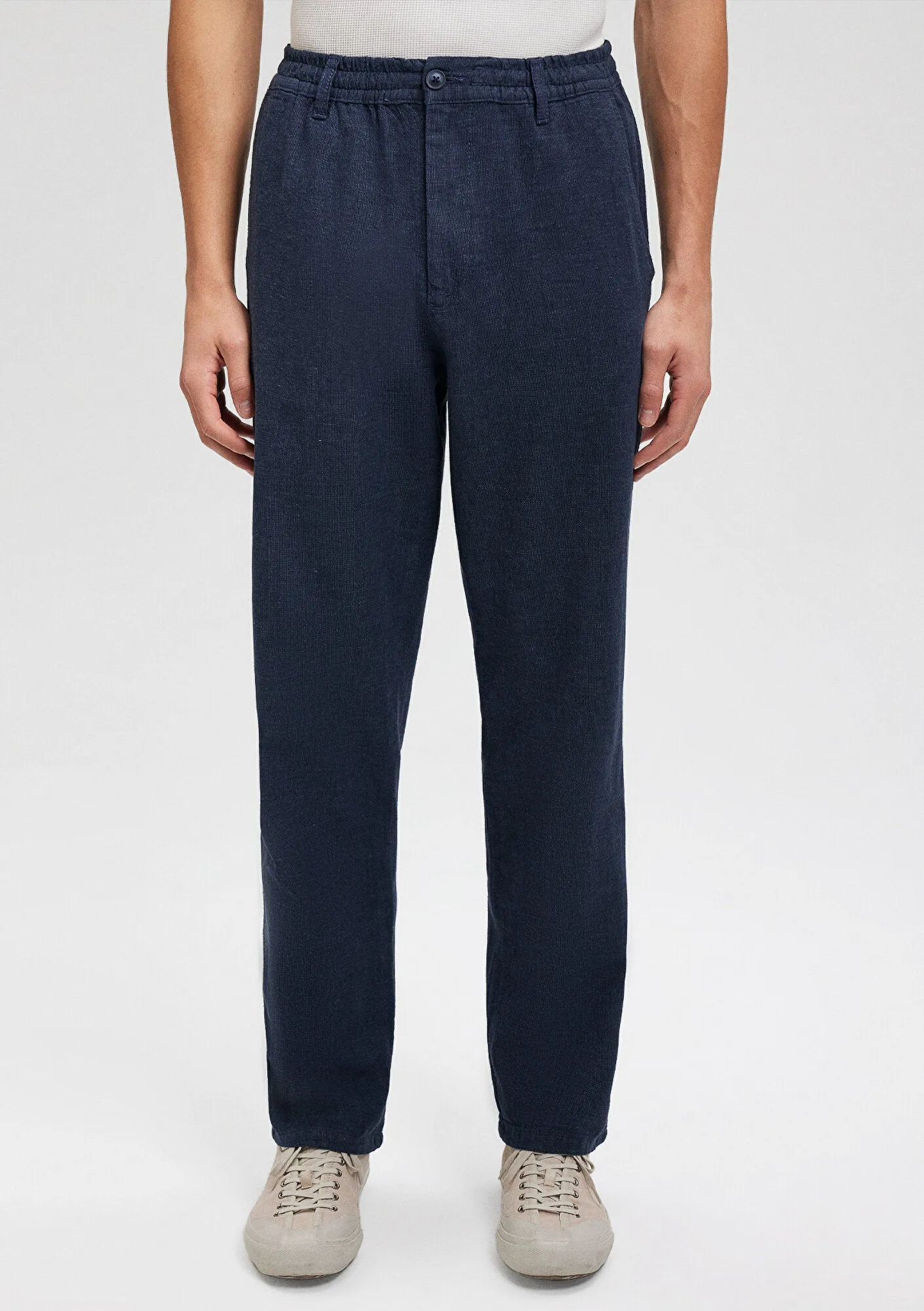 Linen Mix Blue Shorts