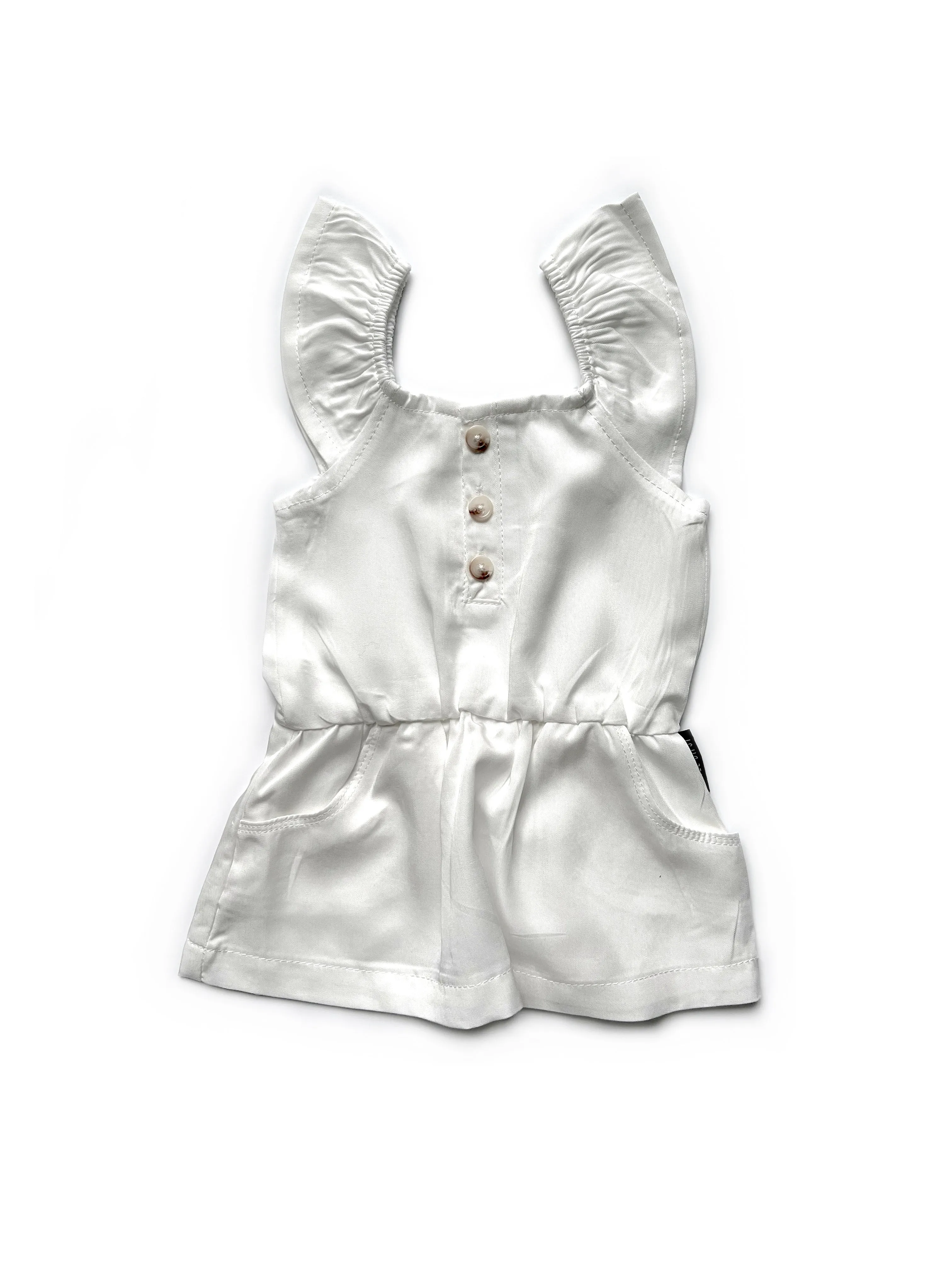 Little Bipsy Flutter Dress - White