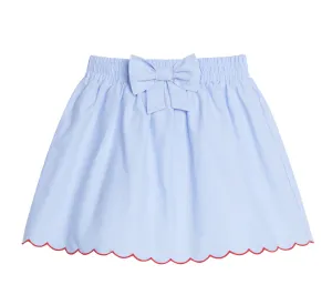 Little English: Scallop Bow Skirt - Chambray