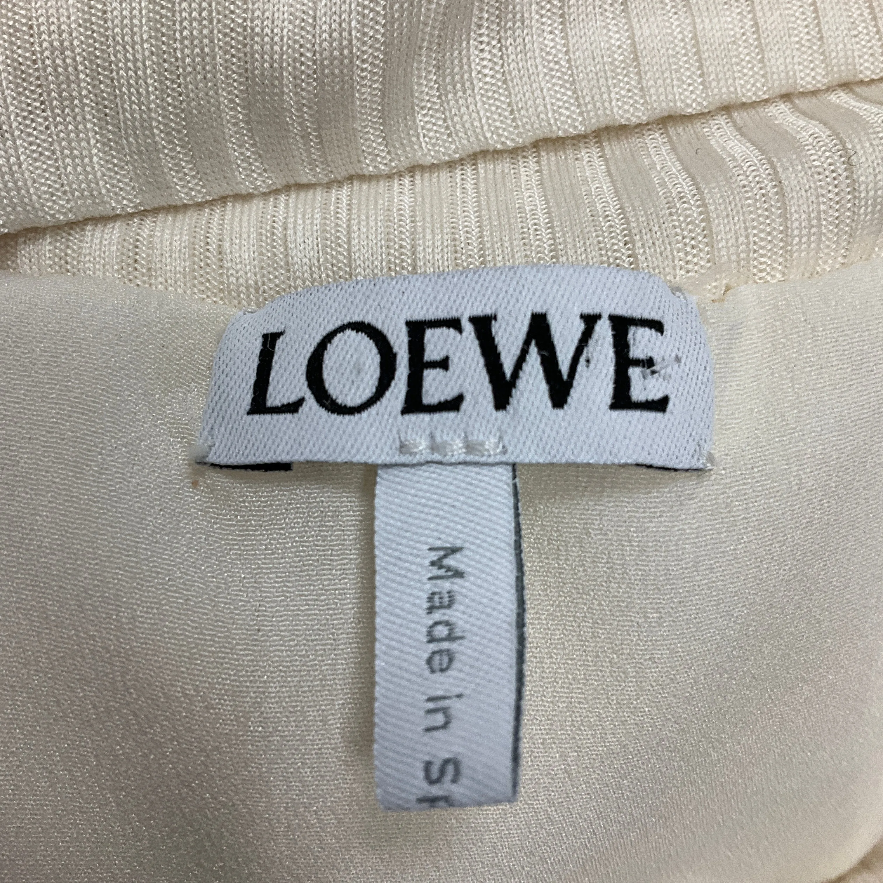 Loewe Off-White Ruffled Asymmetric Mini Skirt