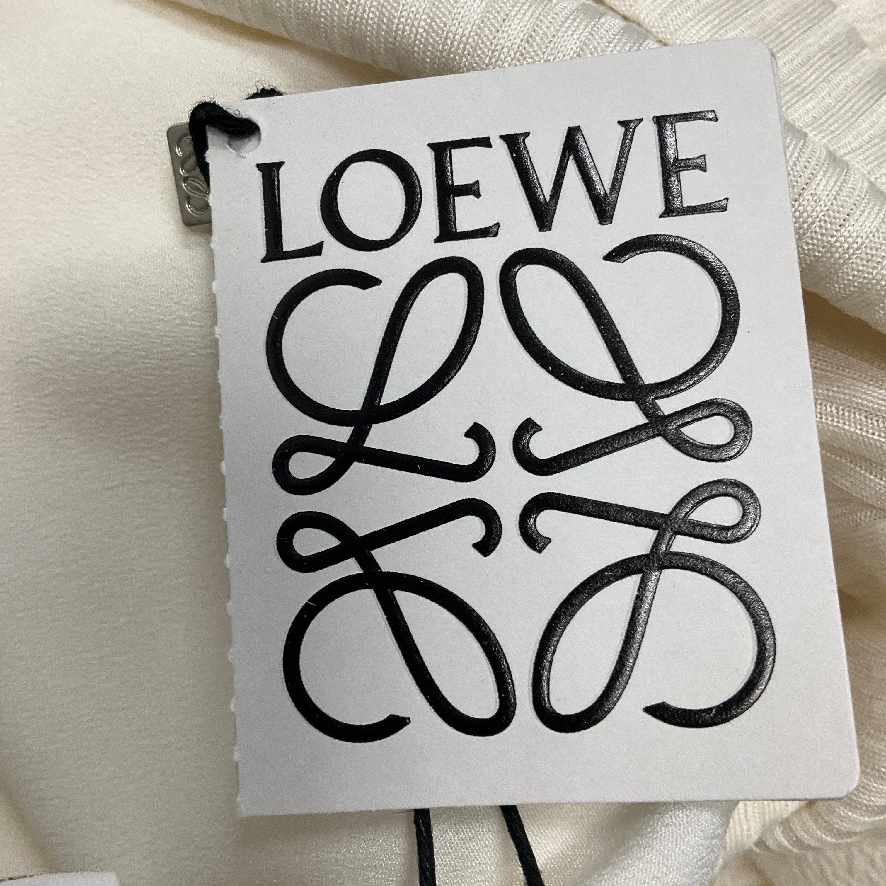 Loewe Off-White Ruffled Asymmetric Mini Skirt