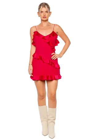 Lomina Ruffled Silk Mini Dress