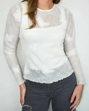 Long Live Sheer Long Sleeve Top