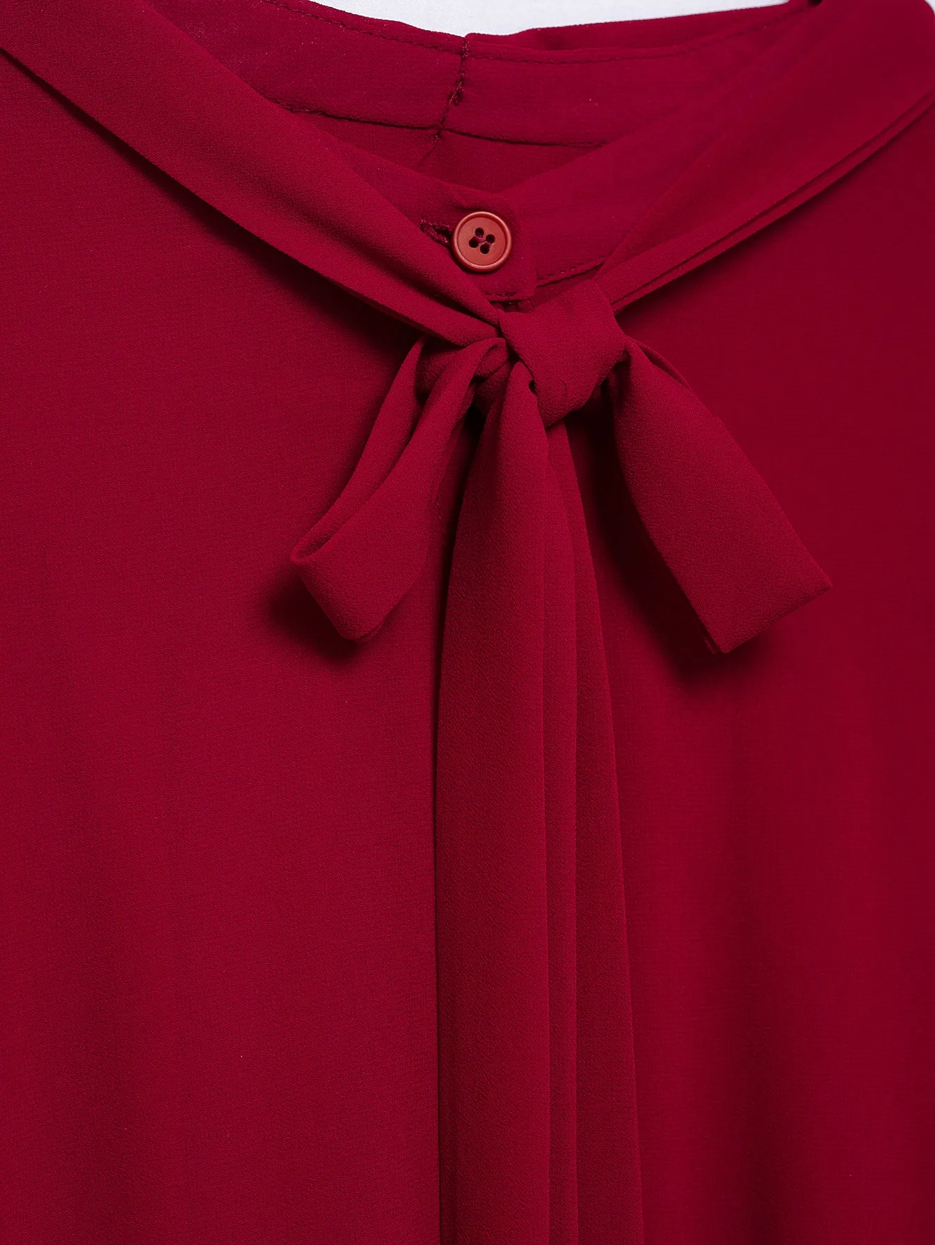 Long Sleeve Tied Neck Blouse