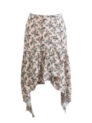 LOST IN LUNAR Women's Pink Mid Length Printed Rayon Skirt #L0160 X-Small NWT
