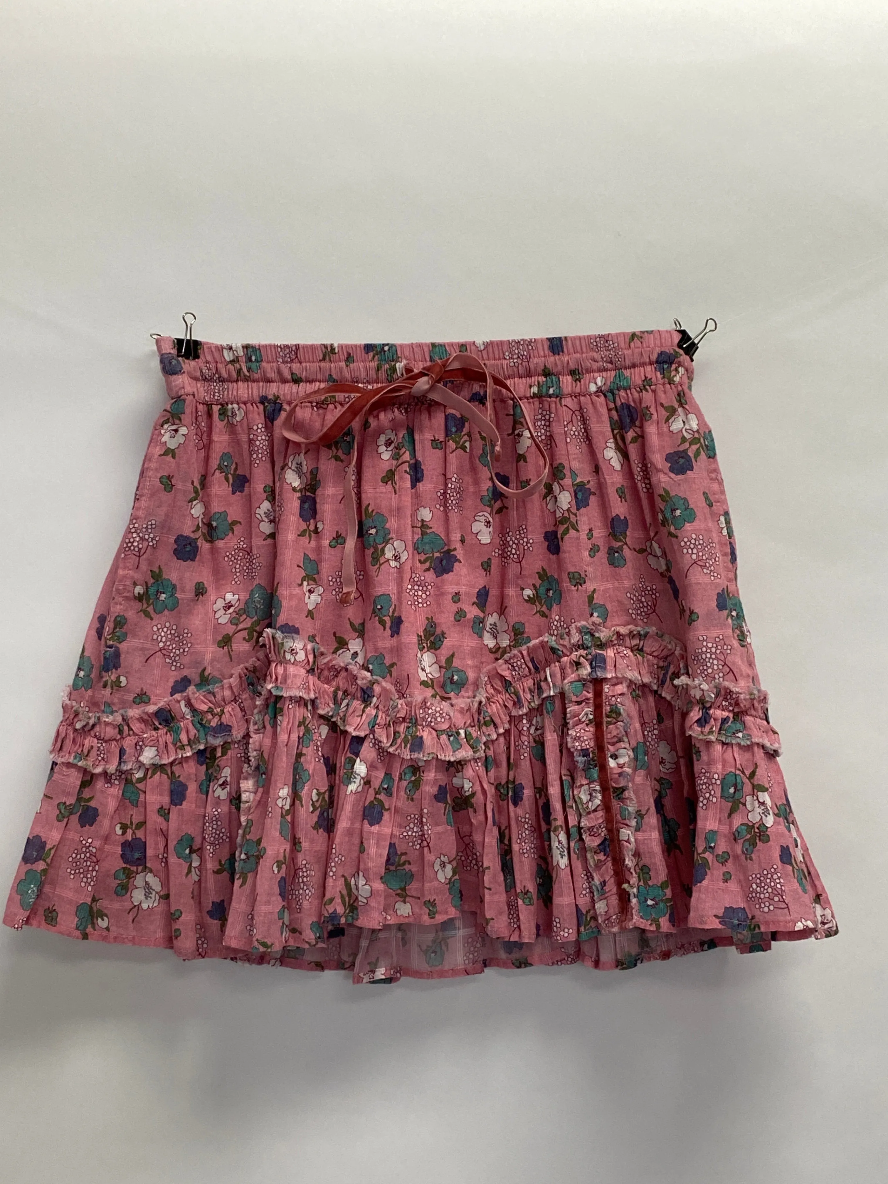 Love Shack Fancy Flare Pink Skirt