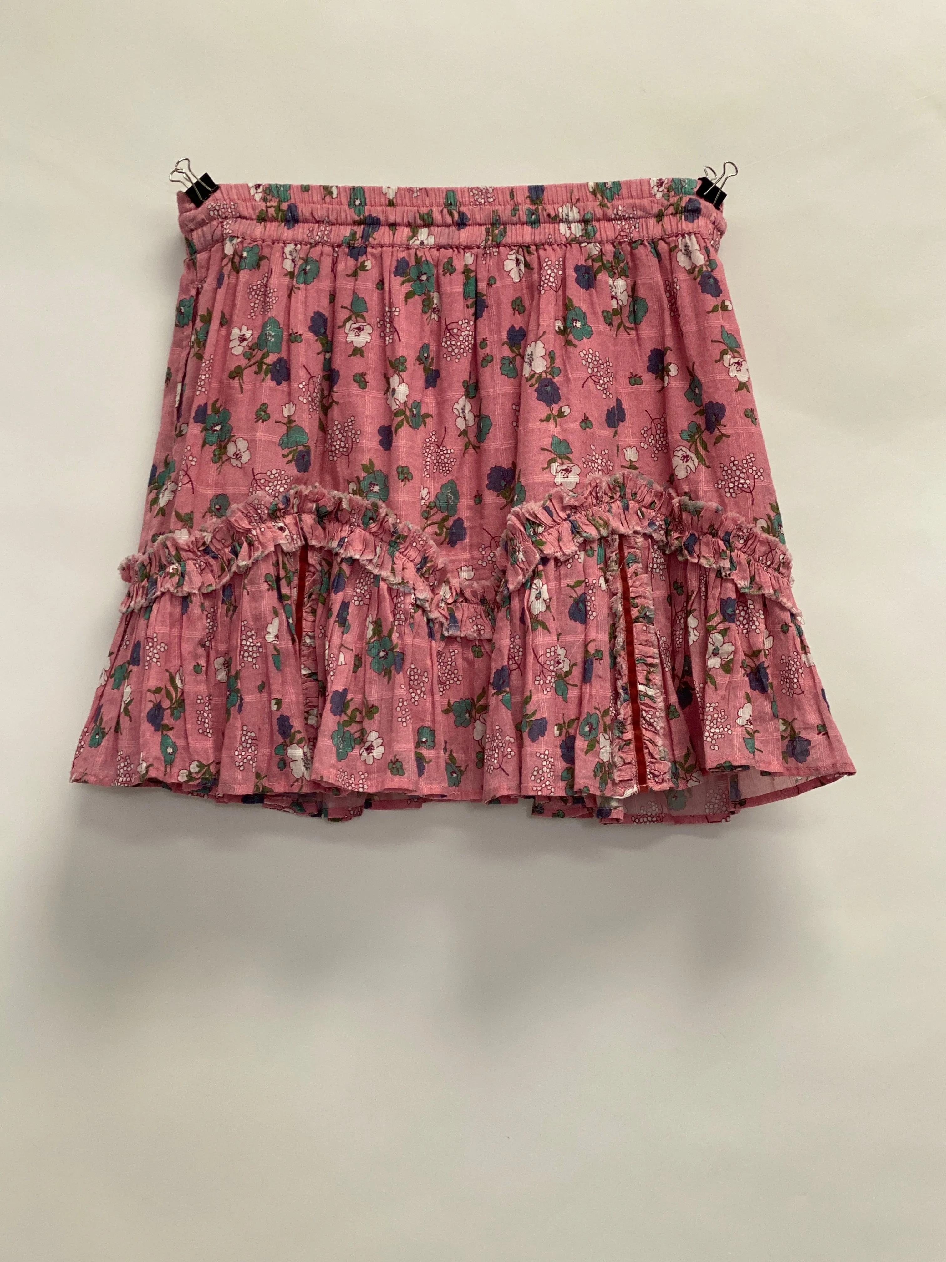 Love Shack Fancy Flare Pink Skirt
