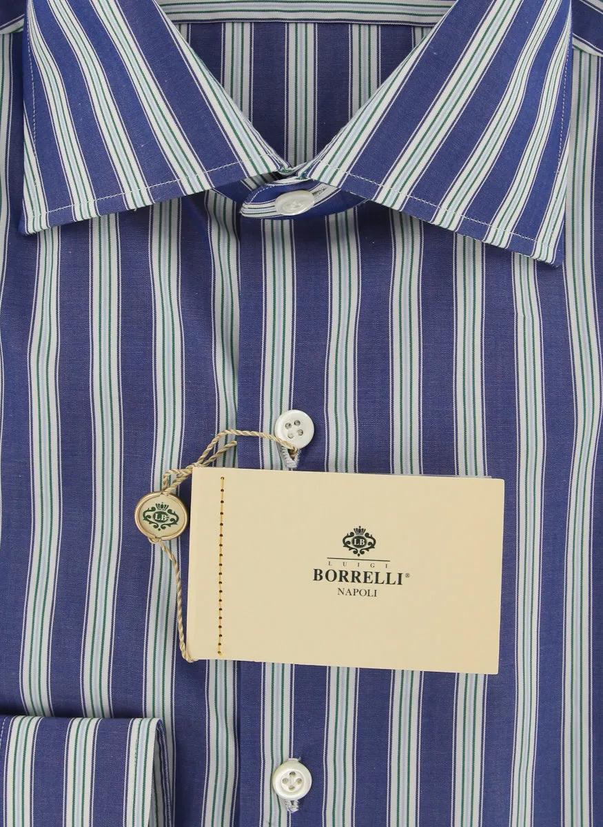 Luigi Borrelli Blue Shirt - 15 US / 38 EU